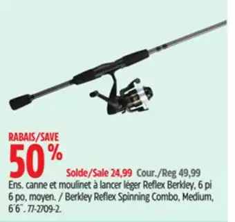 Canadian Tire Berkley Reflex Spinning Combo, Medium, 6´6˝ offer