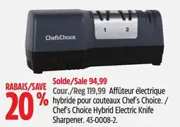 Canadian Tire Chef's Choice Hybrid Electric Knife Sharpener offer