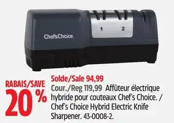 Canadian Tire Chef's Choice Hybrid Electric Knife Sharpener offer