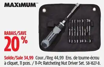 Canadian Tire Maximum 11-Pc Ratcheting Nut Driver Set offer