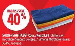 Canadian Tire Simoniz Microfibre Towels offer