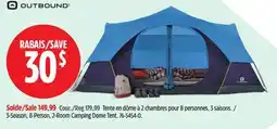 Canadian Tire Outbound 3-Season, 8-Person, 2-Room Camping Dome Tent offer