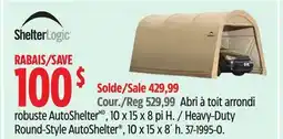 Canadian Tire Shelter Logic Heavy-Duty Round-Style AutoShelter , 10 x 15 x 8´ h offer