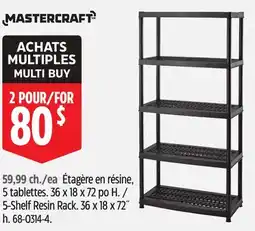 Canadian Tire MASTERCRAFT 5-Shelf Resin Rack offer