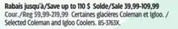Canadian Tire Selected Coleman and Igloo Coolers offer
