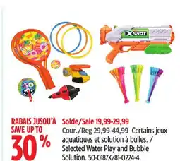 Canadian Tire ZURU X-Shot Selected Water Play and Bubble Solution offer
