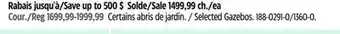 Canadian Tire Selected Gazebos offer
