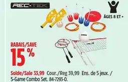 Canadian Tire Rec-Tek 5-Game Combo Set offer