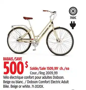 Canadian Tire Raleigh Dobson Comfort Electric Adult Bike offer