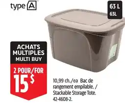 Canadian Tire type A Stackable Storage Tote offer