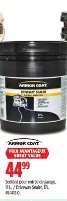 Canadian Tire ARMOR COAT Driveway Sealer, 17L offer