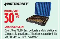 Canadian Tire MASTERCRAFT Titanium-Coated Drill Bit Set, 300-Pc offer