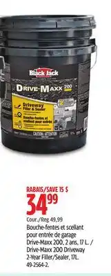 Canadian Tire Black Jack Drive-Maxx 200 Driveway 2-Year Filler/Sealer offer