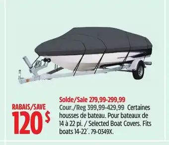 Canadian Tire Selected Boat Covers offer