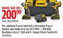 Canadian Tire 20V MAX Brushless Li-Ion 1⁄2˝ Drill and 1⁄4˝ Impact Driver Combo Kit offer