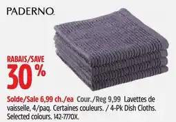 Canadian Tire PADERNO 4-Pk Dish Cloths offer