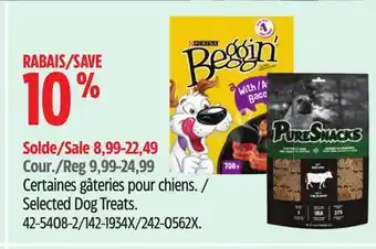 Canadian Tire Purina Selected Dog Treats offer