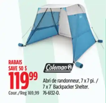 Canadian Tire 7 x 7´ Backpacker Shelter offer