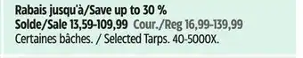 Canadian Tire Certified Selected Tarps offer