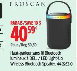 Canadian Tire Proscan LED Light-Up Wireless Bluetooth Speaker offer