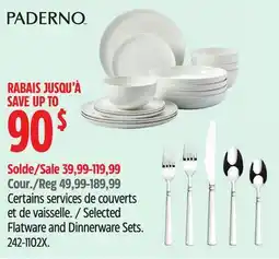 Canadian Tire PADERNO Selected Flatware and Dinnerware Sets offer
