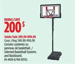Canadian Tire Matrix Selected Basketball Systems and Backboard offer