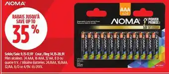 Canadian Tire NOMA Alkaline Batteries offer