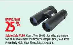 Canadian Tire APX Roof Prism Fully Multi-Coat Binoculars offer
