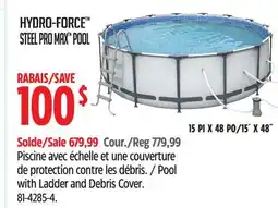 Canadian Tire HydroForce Pool with Ladder and Debris Cover offer