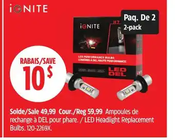 Canadian Tire Ignite LED Headlight Replacement Bulbs offer