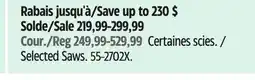 Canadian Tire Maximum Selected Saws offer