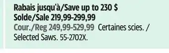 Canadian Tire Maximum Selected Saws offer