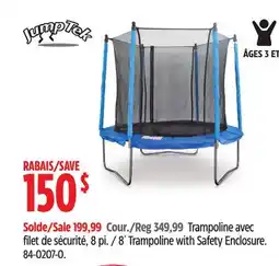 Canadian Tire JumpTek 8´ Trampoline with Safety Enclosure offer