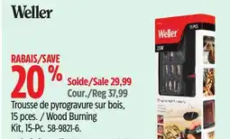 Canadian Tire Weller Wood Burning Kit offer