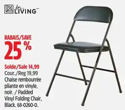 Canadian Tire For Living Vinyl Folding Chair offer
