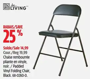 Canadian Tire For Living Vinyl Folding Chair offer