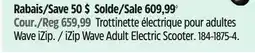 Canadian Tire iZip Wave Adult Electric Scooter offer