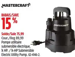 Canadian Tire Mastercraft 1⁄5-HP Submersible Electric Utility Pump offer