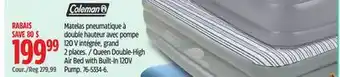 Canadian Tire Coleman Queen Double-High Air Bed with Built-In 120V Pump offer