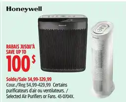 Canadian Tire Honeywell Selected Air Purifiers or Fans offer