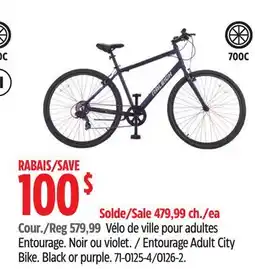 Canadian Tire Raleigh Entourage Adult City Bike offer