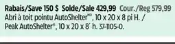 Canadian Tire ShelterLogic Peak AutoShelter , 10 x 20 x 8´ h offer