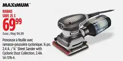 Canadian Tire MAXIMUM 1⁄4˝ Sheet Sander with Cyclonic Dust Collection, 2.4A offer