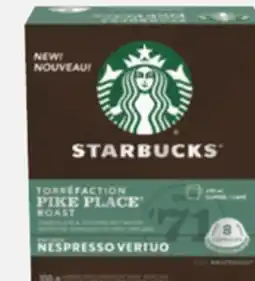 Canadian Tire Selected Starbucks by Nespresso Vertuo Line Capsules offer