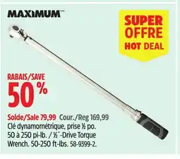 Canadian Tire Maximum 1⁄2˝-Drive Torque Wrench offer