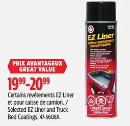 Canadian Tire Selected EZ Liner and Truck Bed Coatings offer