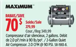 Canadian Tire Maximum 2-Gallon Quiet Air Compressor offer