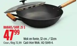 Canadian Tire Paderno 32cm Cast-Iron Wok offer