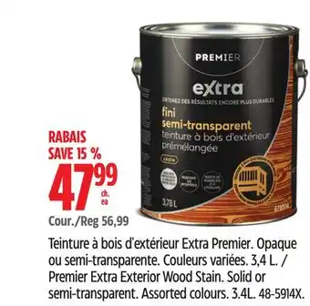Canadian Tire Premier Extra Exterior Wood Stain offer
