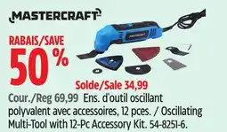 Canadian Tire Mastercraft Oscillating Multi-Tool with 12-Pc Accessory Kit offer
